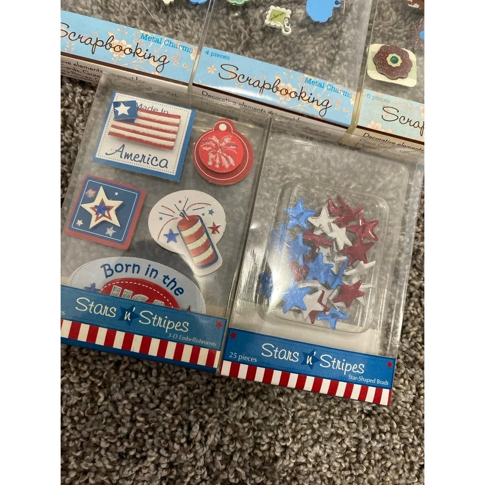 Scrapbooking‎ Embellishments, Fourth of July, Dream, Believe, charms